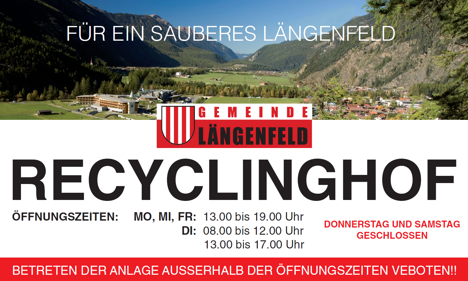 ffnungszeiten Recyclinhof neu