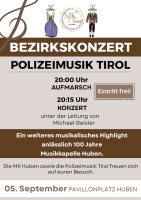 Bezirkskonzert der Polizeimusik Tirol